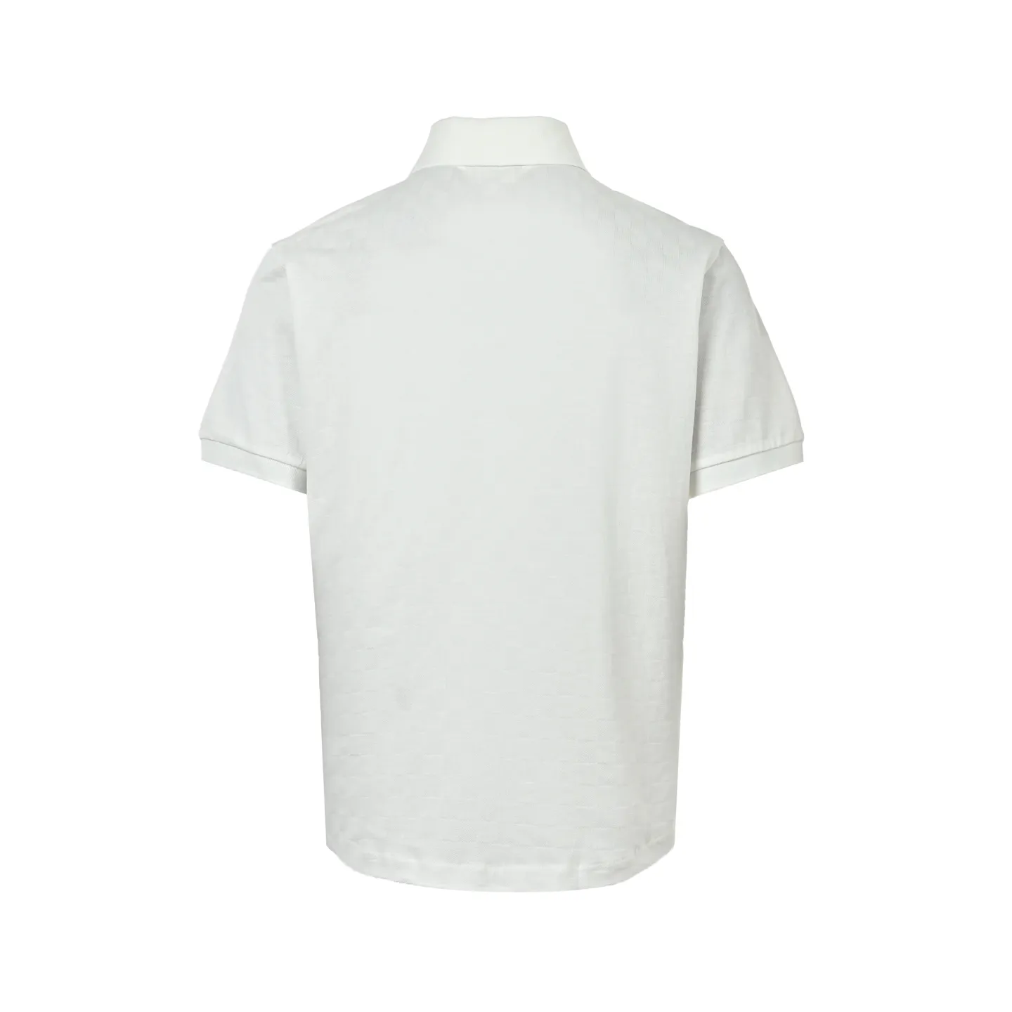 LOUIS VUITTON LV Damier silk cotton piqué short-sleeved POLO shirt with lower leather label